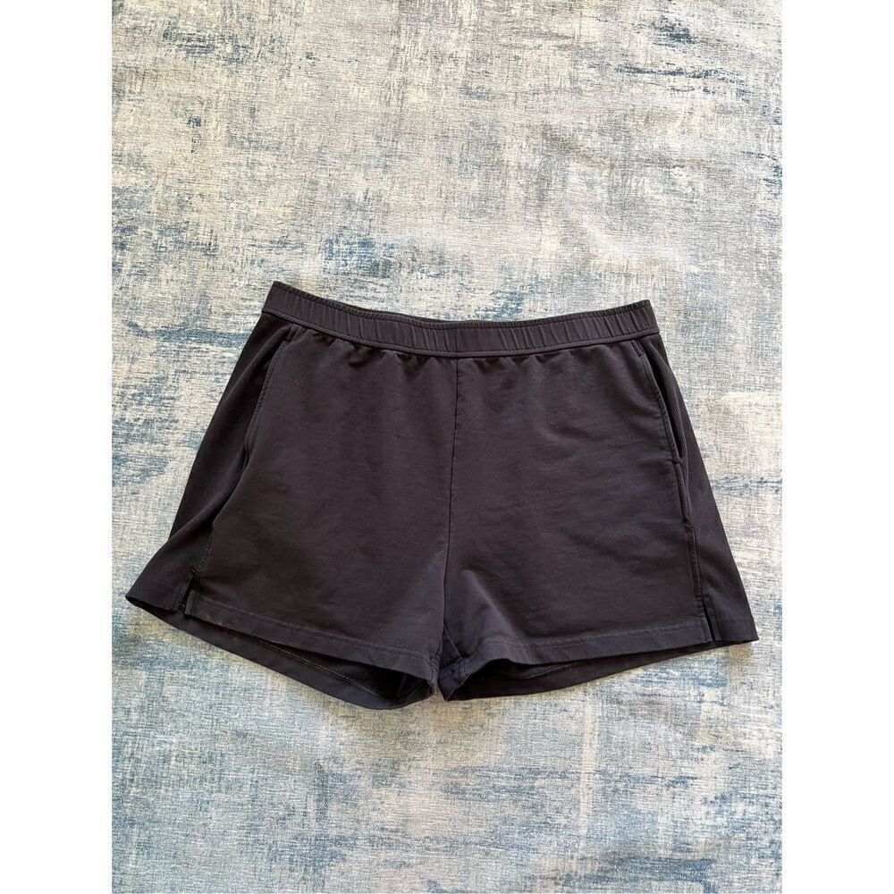 Zella Black Elastic Waist Cotten Blend Shorts Women's 1X